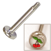 Steel Picture Labret - Cherries Style 1
