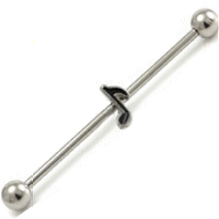 Industrial Scaffold Barbell - Musical Note