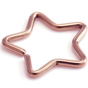 Star-Shaped PVD Rose Gold Continuous Ring