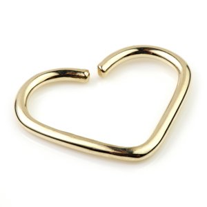 9ct Yellow Gold Heart-Shaped Continuous Ring