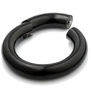 3.2mm Gauge Hinged PVD Black Steel Segment Ring