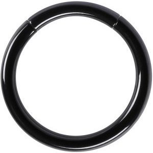 1.6mm Gauge PVD Black Titanium Smooth Segment Ring