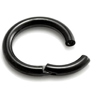 4.0mm Gauge Hinged PVD Black Titanium Segment Ring