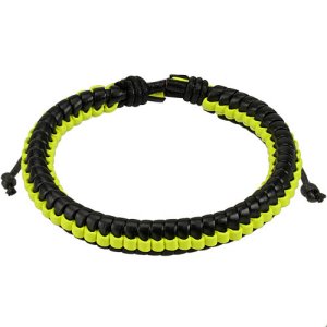 Black & Yellow Leather Bracelet