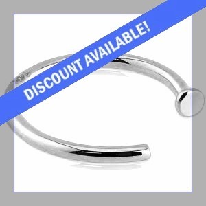 9 Carat White Gold Open Ring