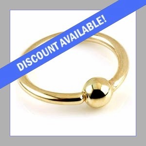 0.8mm Gauge 9ct Yellow Gold Continuous Ring with Ball