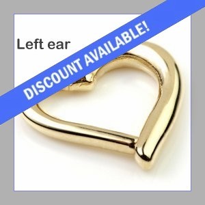 9ct Yellow Gold Heart Hinged Ring