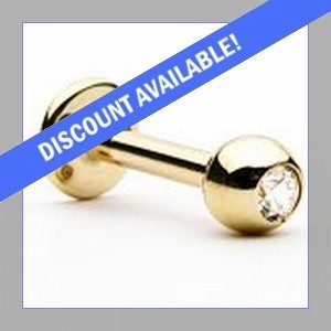 14ct Gold Jewelled Labret