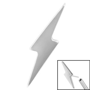 Threadless Steel Lightning Bolt Attachment