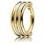 9ct Yellow Gold Multi-Band Hinged Ring - view 1
