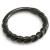 1.0mm Gauge Twisted Rope PVD Black Hinged Segment Ring - view 1