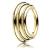 14ct Yellow Gold Graduated Multi-Band Hinged Ring - view 1