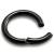 3.0mm Gauge Hinged PVD Black Titanium Segment Ring - view 1