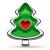 Steel Christmas Earrings - Christmas Tree - view 2