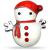 Steel Christmas Earrings - Snowman - view 2