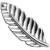 1.2mm Gauge 14ct White Gold Feather Attachment - Internally-Threaded - view 1