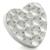 1.2mm Gauge Hammered Titanium Heart Attachment - Internally-Threaded - view 1