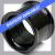 Easy Fit PVD Black Double Flared Tunnel - view 1