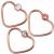 Jewelled Heart PVD Rose Gold Ball Closure Ring - view 2