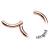 1.2mm Gauge Jewelled Rose Gold on Steel Hinged Segment Ring - view 4