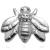 1.2mm Gauge 14ct White Gold Bee Attachment - Internally-Threaded - view 1