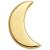 1.2mm Gauge 14ct Yellow Gold Crescent Moon Attachment - Internally-Threaded - view 1