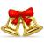 14ct Gold-Plated Christmas Earrings - Jingle Bells & Bows - view 2