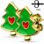 14ct Gold-Plated Christmas Earrings - Christmas Tree - view 1