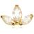 1.2mm Gauge 14ct Yellow Gold Triple Jewelled Marquise Fan Attachment - Internally-Threaded - view 1