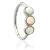 9ct White Gold Hinged Triple Opal Ring - view 1