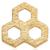 1.2mm Gauge 14ct Yellow Gold Honeycomb Attachment - Internally-Threaded - view 1