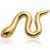 1.2mm Gauge 14ct Yellow Gold Snake Attachment - Internally-Threaded - view 1