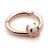 14ct Rose Gold Claw Set Opal Hinged Ring - view 1