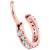 2.2mm Jewelled PVD Rose Gold Hinged Ring - view 2