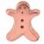 Rose Gold on Steel Gingerbread Man Nose Stud - view 2