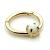 9ct Yellow Gold Claw Set Opal Hinged Ring - view 1