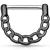 PVD Black Steel Chain Link Nipple Clicker - view 1