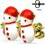 14ct Gold-Plated Christmas Earrings - Snowman - view 1