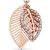 Rose Gold-Plated Double Layered Leaves Belly Bar - view 2