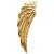 1.2mm Gauge 14ct Yellow Gold Angel Wing Attachment - Internally-Threaded - view 1