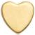 1.2mm Gauge 14ct Yellow Gold Heart Attachment - Internally-Threaded - view 1
