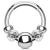 1.2mm Gauge Steel Hinged Segment Ring with Steel Beads - view 1