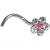 Steel Jewelled Daisy Nose Stud - view 1