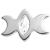 1.2mm Gauge 14ct White Gold Jewelled Double Crescent Moon Attachment - Internally-Threaded - view 1