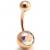 PVD Rose Gold on Steel Single Jewelled Banana - view 5