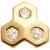 1.2mm Gauge 14ct Yellow Gold Jewelled Honeycomb Attachment - Internally-Threaded - view 1