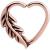 Feather Heart-Shaped PVD Rose Gold Continuous Ring - view 1