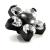 1.6mm Gauge Titanium PVD Black Jewelled 5-Petal Flower Barbell - Internally-Threaded - view 2
