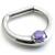 Single Jewel Steel Septum Clicker Ring - view 1