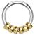 1.2mm Gauge Steel Hinged Segment Ring with Gold Beads - view 1